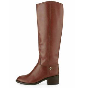 Tory Burch Fulton Brown Leather Knee Hight Riding Boots